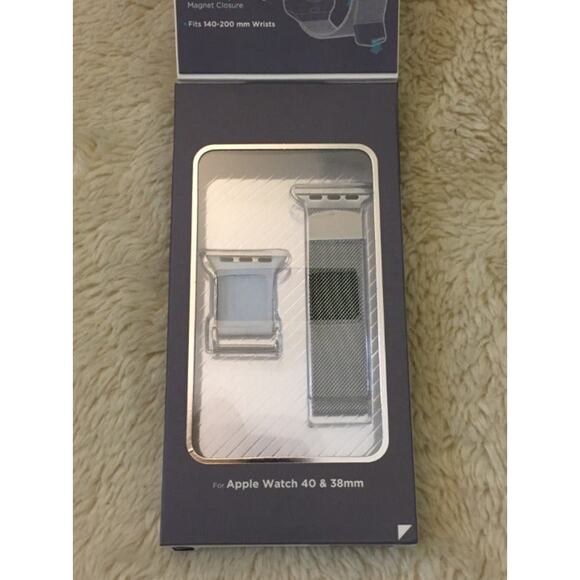 X-Doria Hybrid Mesh for Apple Watch 38 & 40mm - Silver/White - Picture 2 of 2